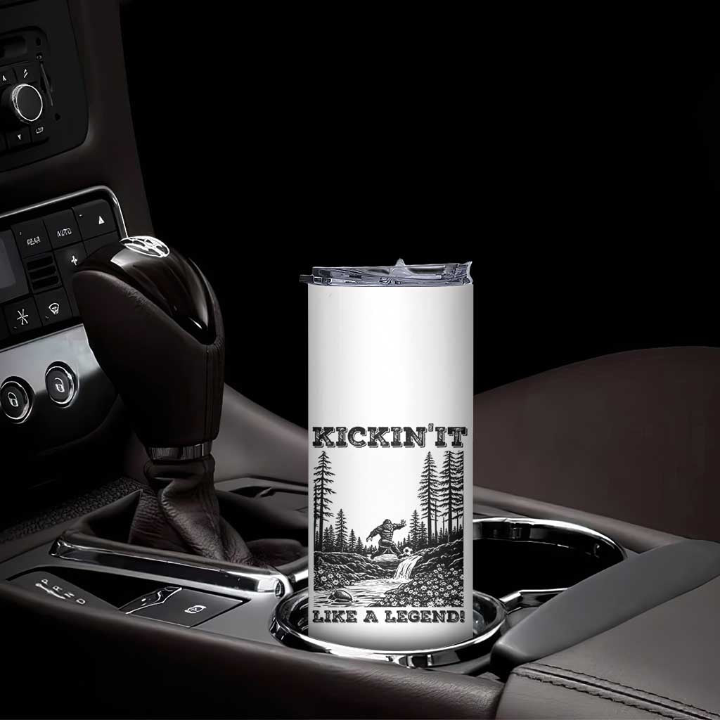 Kickin It Like A Legend Skinny Tumbler Funny Bigfoot Soccer Player TS12 Print Your Wear