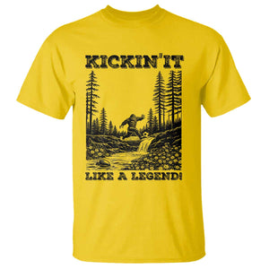 Kickin It Like A Legend T Shirt Funny Bigfoot Soccer Player TS12 Daisy Print Your Wear