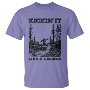 Kickin It Like A Legend T Shirt Funny Bigfoot Soccer Player TS12 Violet Print Your Wear