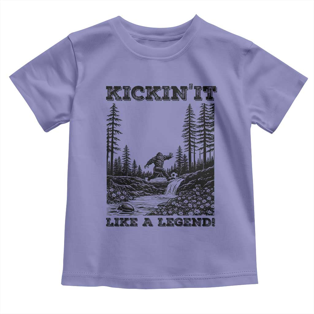 Kickin It Like A Legend Toddler T Shirt Funny Bigfoot Soccer Player TS12 Violet Print Your Wear