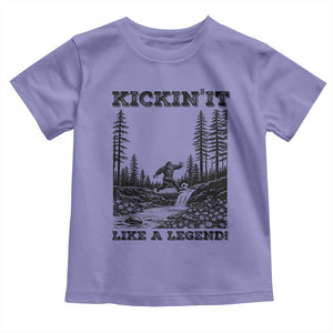 Kickin It Like A Legend Toddler T Shirt Funny Bigfoot Soccer Player TS12 Violet Print Your Wear