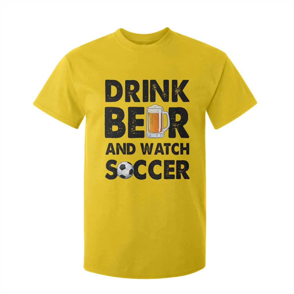 Drink Beer And Watch Soccer T Shirt For Kid Funny Beer Lover TS12 Daisy Print Your Wear