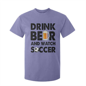 Drink Beer And Watch Soccer T Shirt For Kid Funny Beer Lover TS12 Violet Print Your Wear