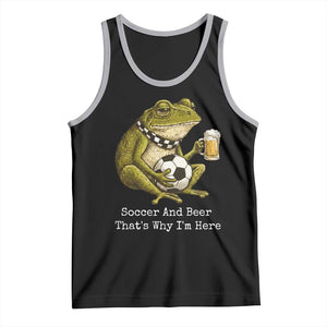 Funny Frog Lover Tank Top Soccer And Beer That Is Why I Am Here TS12 Black Athletic Heather Print Your Wear