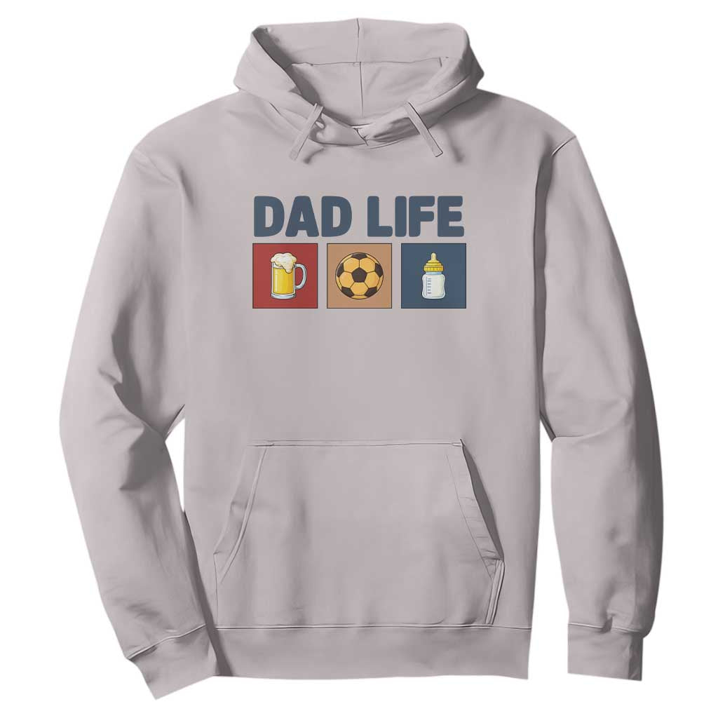 Dad Life Soccer Beer Baby Bottle Hoodie Fathers Day Gift TS12 Ice Gray Print Your Wear
