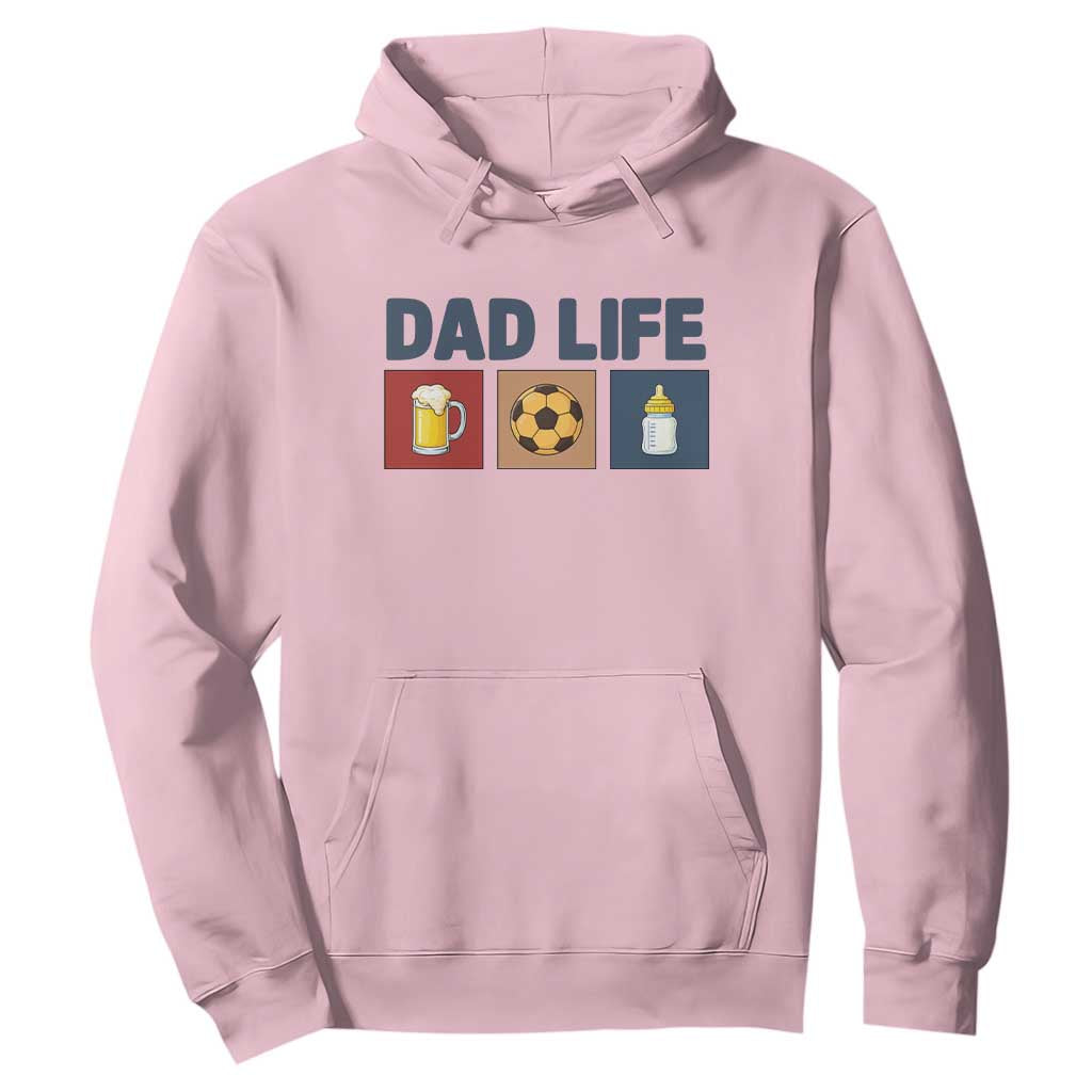 Dad Life Soccer Beer Baby Bottle Hoodie Fathers Day Gift TS12 Light Pink Print Your Wear
