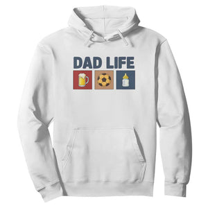 Dad Life Soccer Beer Baby Bottle Hoodie Fathers Day Gift TS12 White Print Your Wear