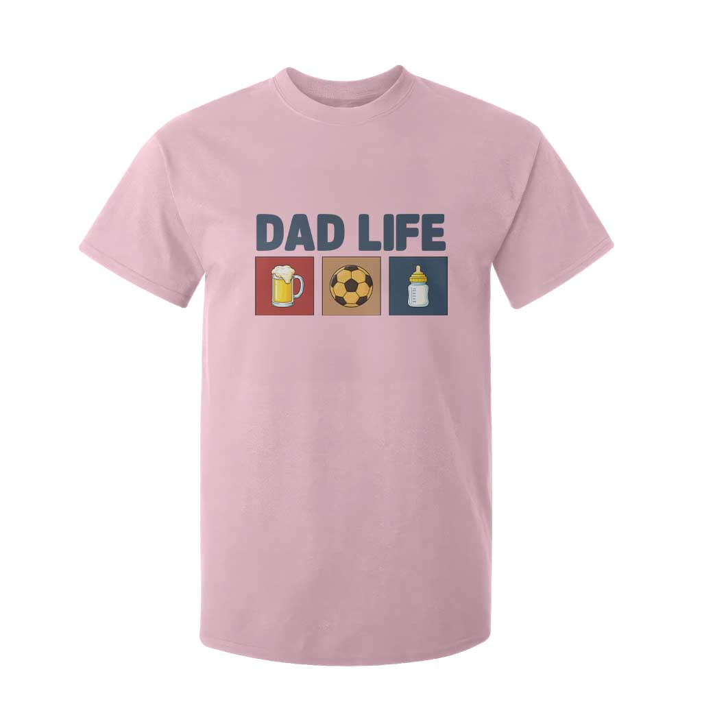 Dad Life Soccer Beer Baby Bottle T Shirt For Kid Fathers Day Gift TS12 Light Pink Print Your Wear