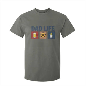 Dad Life Soccer Beer Baby Bottle T Shirt For Kid Fathers Day Gift TS12 Military Green Print Your Wear