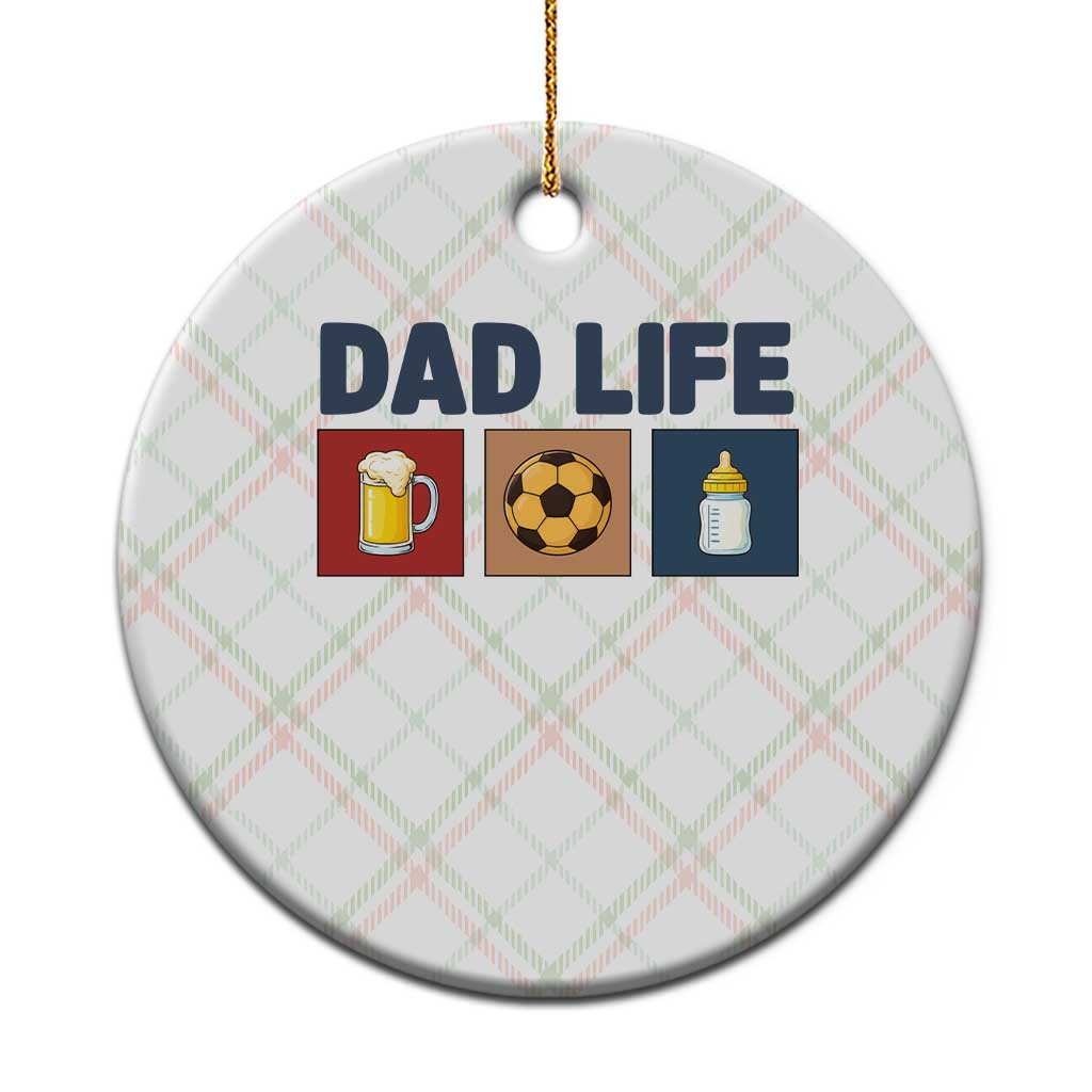 Dad Life Soccer Beer Baby Bottle Ceramic Ornament Fathers Day Gift TS12 1pc Christmas Plaid Print Your Wear