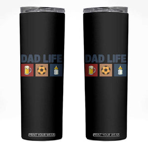 Dad Life Soccer Beer Baby Bottle Skinny Tumbler Fathers Day Gift TS12 Black Print Your Wear