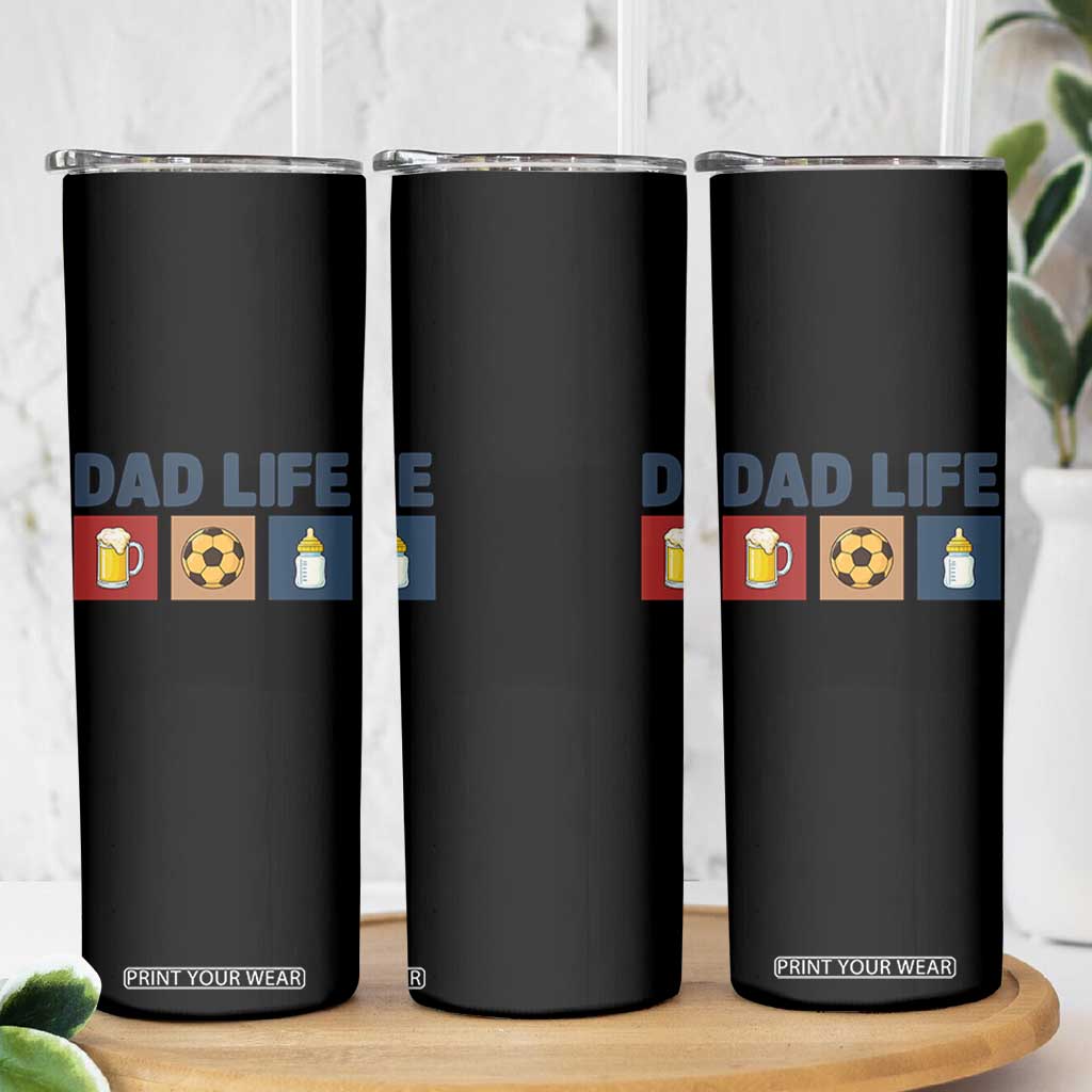 Dad Life Soccer Beer Baby Bottle Skinny Tumbler Fathers Day Gift TS12 Print Your Wear