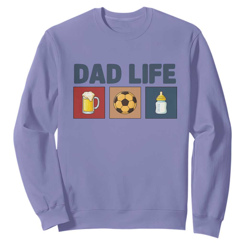Dad Life Soccer Beer Baby Bottle Sweatshirt Fathers Day Gift TS12 Violet Print Your Wear