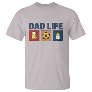 Dad Life Soccer Beer Baby Bottle T Shirt Fathers Day Gift TS12 Ice Gray Print Your Wear
