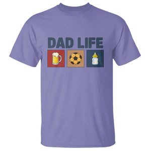 Dad Life Soccer Beer Baby Bottle T Shirt Fathers Day Gift TS12 Violet Print Your Wear