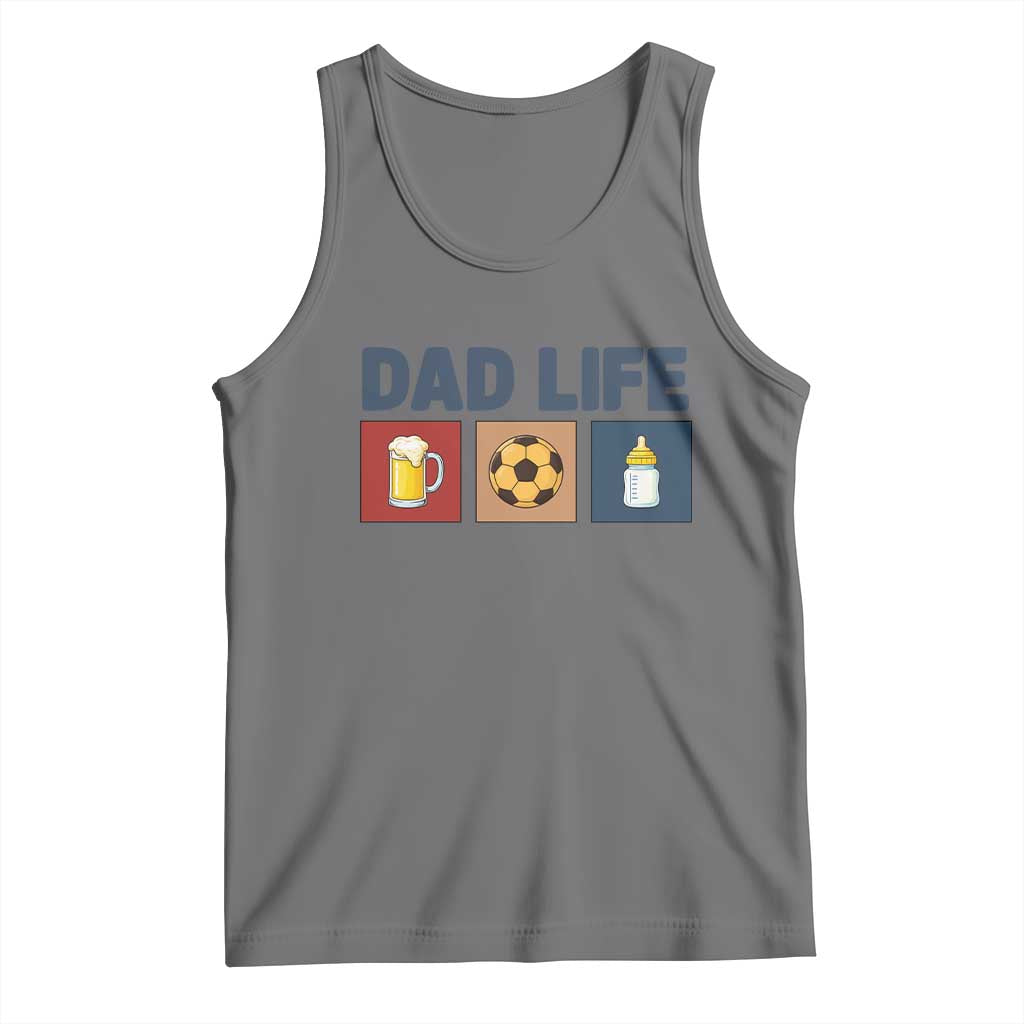 Dad Life Soccer Beer Baby Bottle Tank Top Fathers Day Gift TS12 Black Heather Print Your Wear