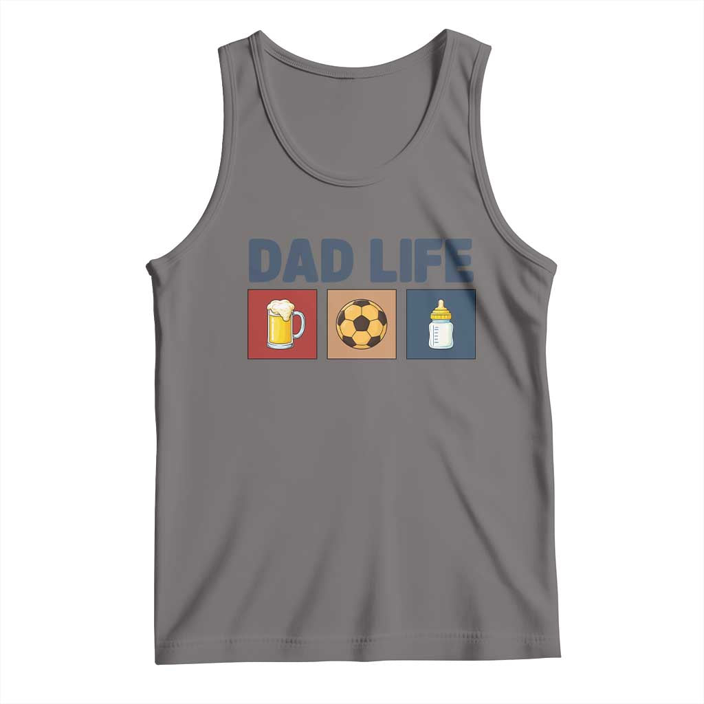 Dad Life Soccer Beer Baby Bottle Tank Top Fathers Day Gift TS12 Deep Heather Print Your Wear