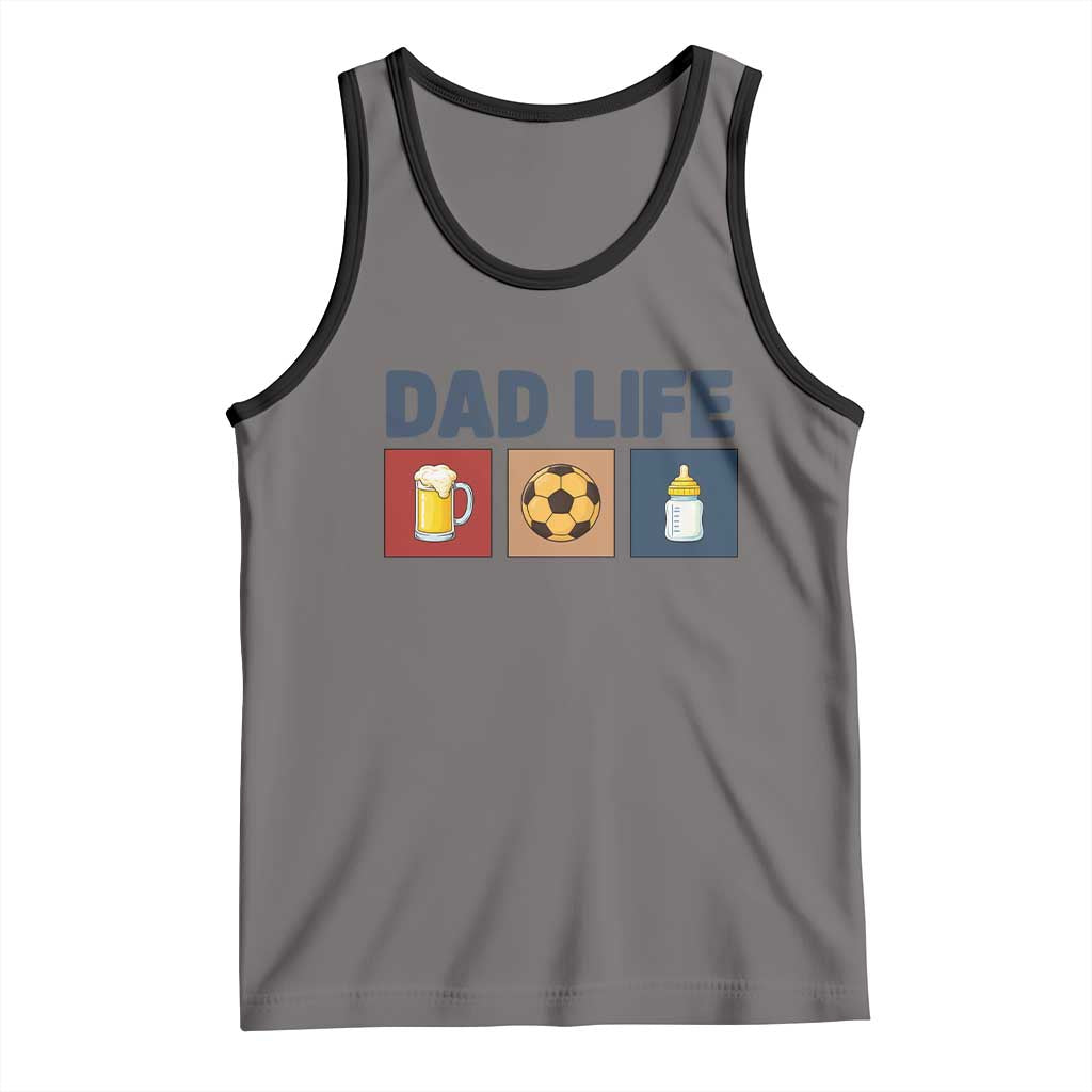 Dad Life Soccer Beer Baby Bottle Tank Top Fathers Day Gift TS12 Deep Heather Black Print Your Wear