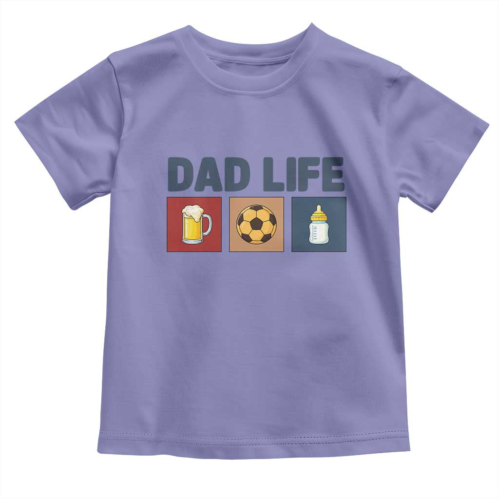 Dad Life Soccer Beer Baby Bottle Toddler T Shirt Fathers Day Gift TS12 Violet Print Your Wear