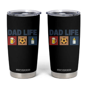 Dad Life Soccer Beer Baby Bottle Tumbler Cup Fathers Day Gift TS12 Black Print Your Wear
