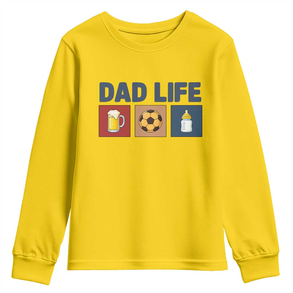 Dad Life Soccer Beer Baby Bottle Youth Sweatshirt Fathers Day Gift TS12 Daisy Print Your Wear