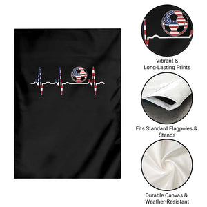 USA Soccer Heartbeat Garden Flag American Flag Football Pulse TS12 Print Your Wear
