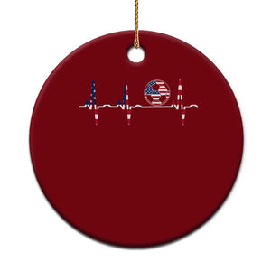 USA Soccer Heartbeat Ceramic Ornament American Flag Football Pulse TS12 1pc Red Print Your Wear