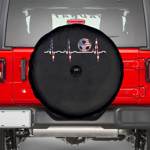 USA Soccer Heartbeat Spare Tire Cover American Flag Football Pulse TS12 Black Print Your Wear