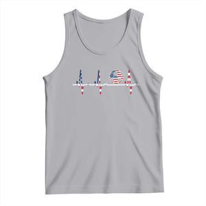 USA Soccer Heartbeat Tank Top American Flag Football Pulse TS12 Athletic Heather Print Your Wear