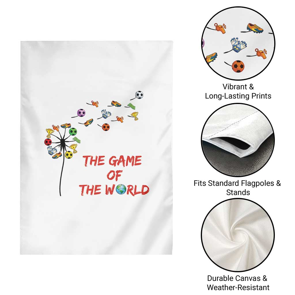 Soccer Dandelion Flower Garden Flag The Game Of The World TS12 Print Your Wear