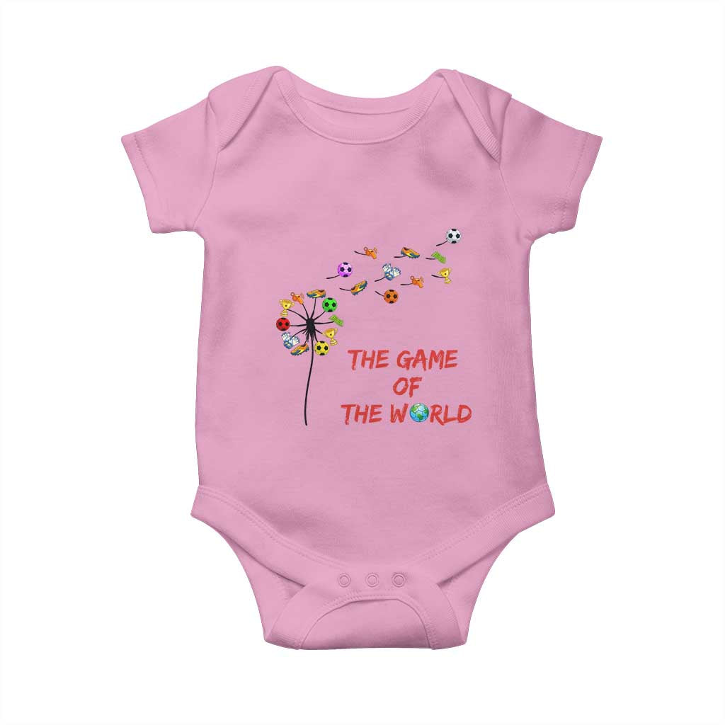 Soccer Dandelion Flower Baby Onesie The Game Of The World TS12 Light Pink Print Your Wear