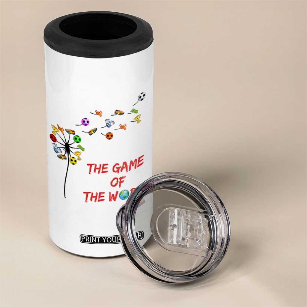 Soccer Dandelion Flower 4 in 1 Can Cooler Tumbler The Game Of The World TS12 Print Your Wear