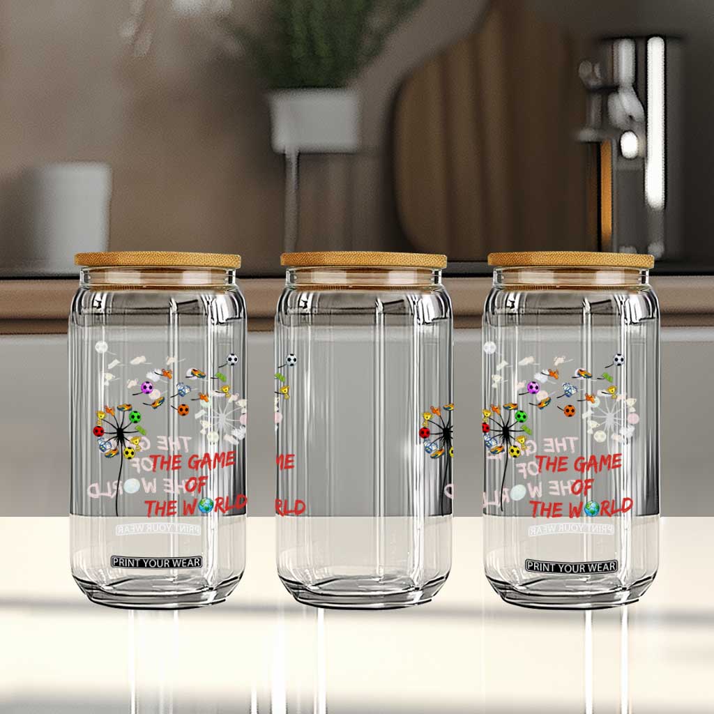 Soccer Dandelion Flower Glass Can The Game Of The World TS12 Print Your Wear