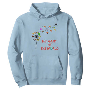 Soccer Dandelion Flower Hoodie The Game Of The World TS12 Light Blue Print Your Wear