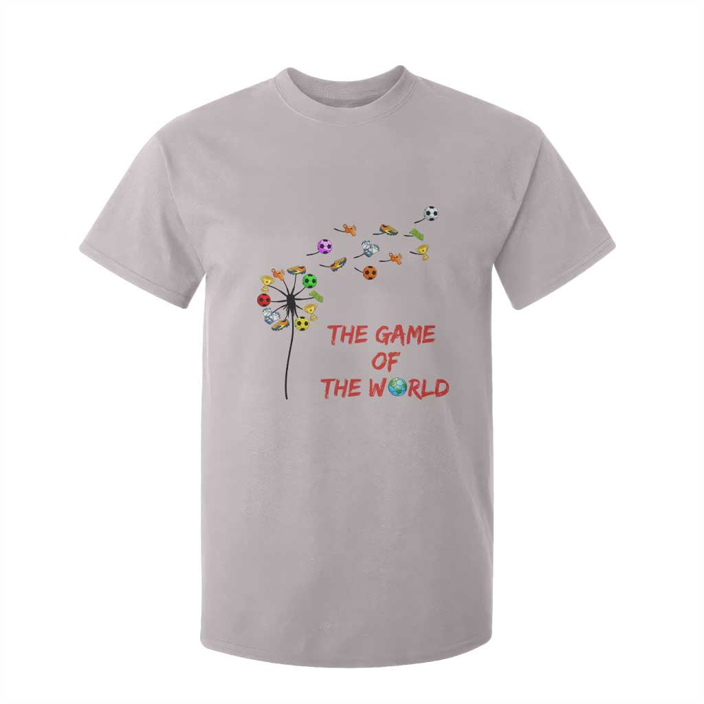 Soccer Dandelion Flower T Shirt For Kid The Game Of The World TS12 Ice Gray Print Your Wear