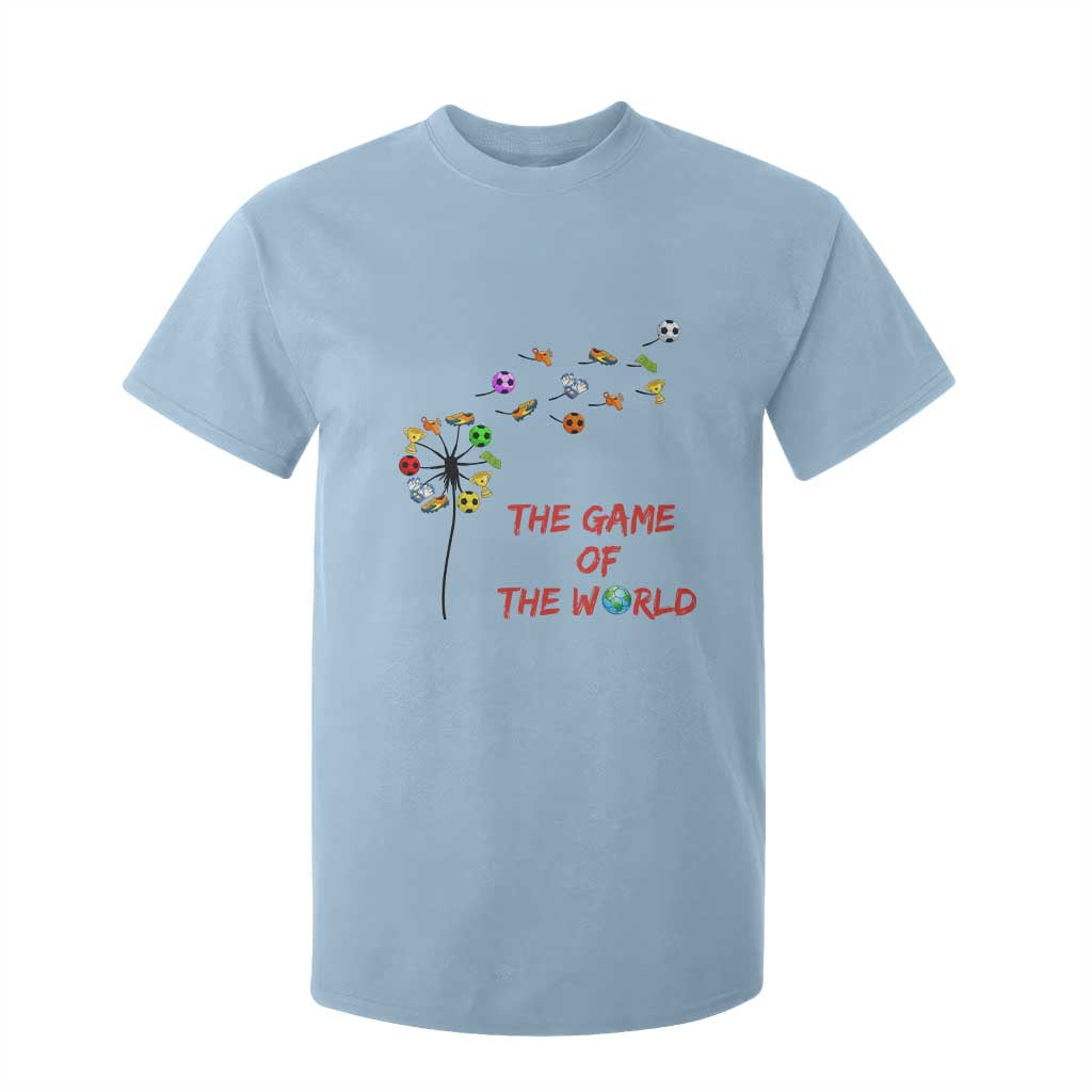 Soccer Dandelion Flower T Shirt For Kid The Game Of The World TS12 Light Blue Print Your Wear