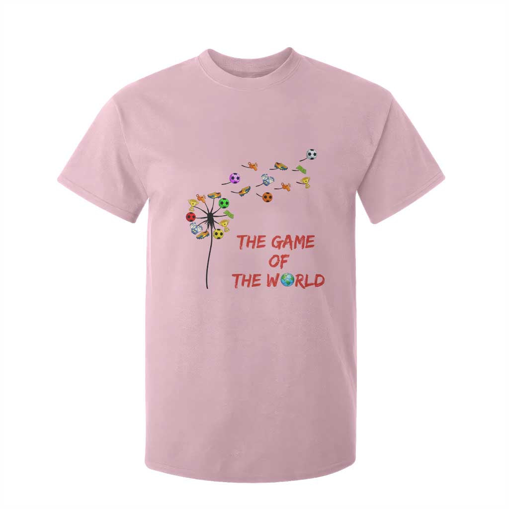 Soccer Dandelion Flower T Shirt For Kid The Game Of The World TS12 Light Pink Print Your Wear