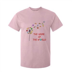 Soccer Dandelion Flower T Shirt For Kid The Game Of The World TS12 Light Pink Print Your Wear