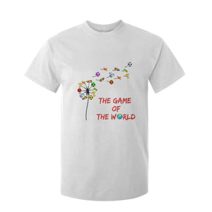 Soccer Dandelion Flower T Shirt For Kid The Game Of The World TS12 White Print Your Wear