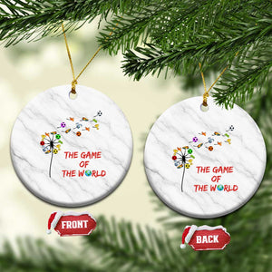 Soccer Dandelion Flower Ceramic Ornament The Game Of The World TS12 1pc White Marble Print Your Wear