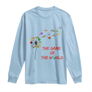 Soccer Dandelion Flower Long Sleeve Shirt The Game Of The World TS12 Light Blue Print Your Wear