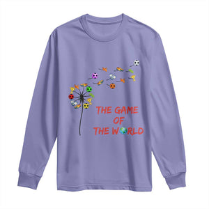 Soccer Dandelion Flower Long Sleeve Shirt The Game Of The World TS12 Violet Print Your Wear