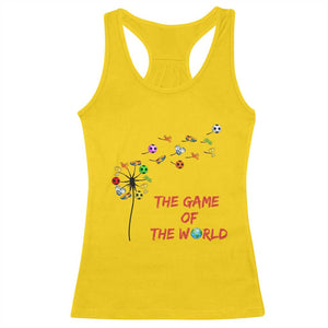 Soccer Dandelion Flower Racerback Tank Top The Game Of The World TS12 Daisy Print Your Wear