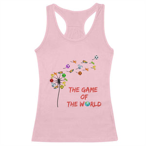 Soccer Dandelion Flower Racerback Tank Top The Game Of The World TS12 Light Pink Print Your Wear