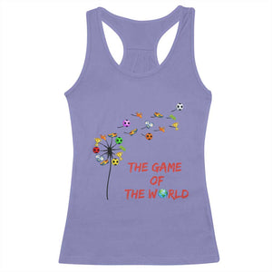 Soccer Dandelion Flower Racerback Tank Top The Game Of The World TS12 Violet Print Your Wear