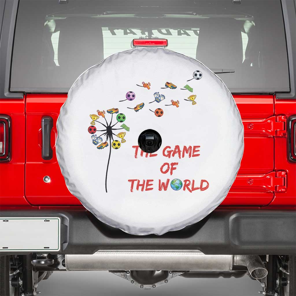 Soccer Dandelion Flower Spare Tire Cover The Game Of The World TS12 White Print Your Wear
