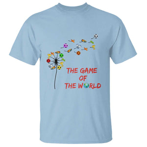 Soccer Dandelion Flower T Shirt The Game Of The World TS12 Light Blue Print Your Wear
