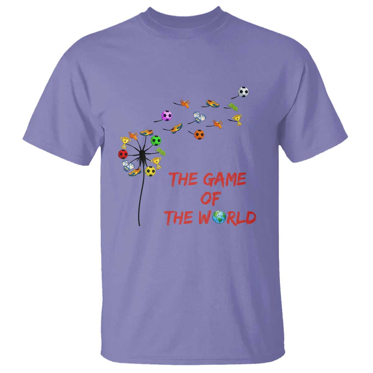 Soccer Dandelion Flower T Shirt The Game Of The World TS12 Violet Print Your Wear