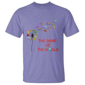 Soccer Dandelion Flower T Shirt The Game Of The World TS12 Violet Print Your Wear