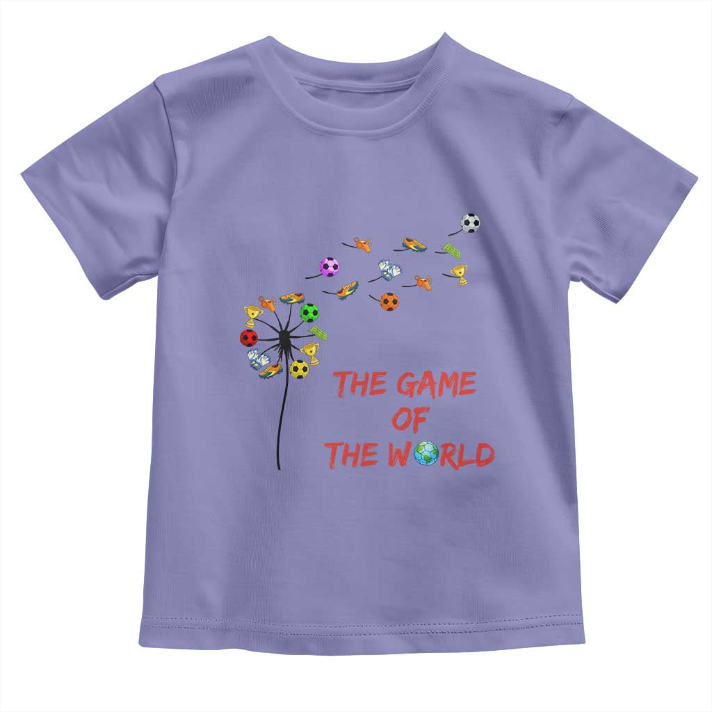 Soccer Dandelion Flower Toddler T Shirt The Game Of The World TS12 Violet Print Your Wear